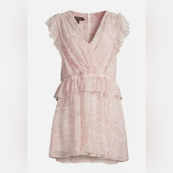 EUC Ted Baker Evelyna Printed Texture Mini Dress Size 1 - Picture 9 of 16